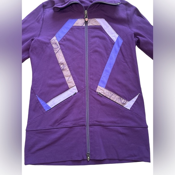 Lululemon Origami Stride Full Zip Athletic Sweatshirt Jacket Purple Size 6 - Picture 3 of 5